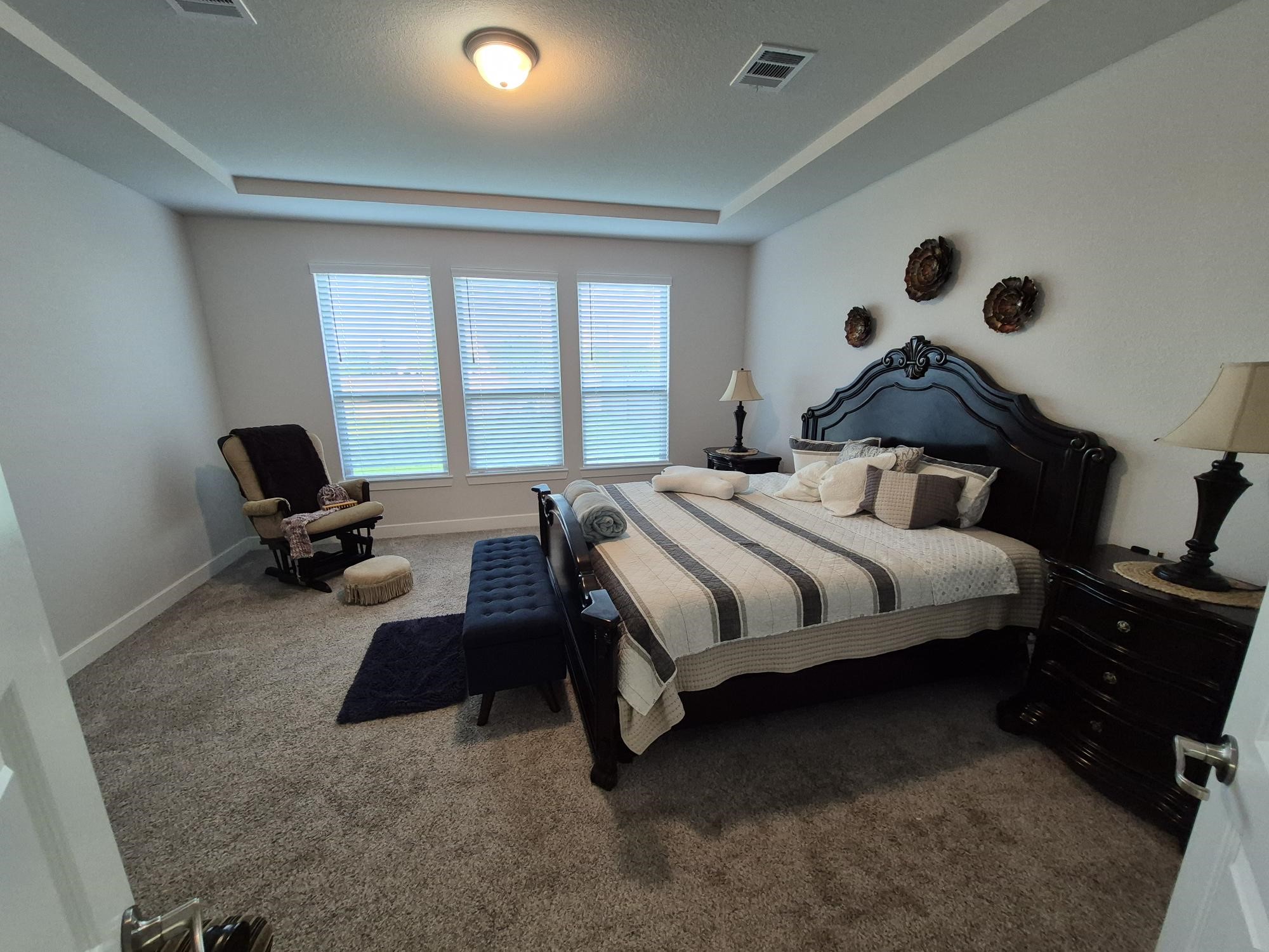 15814 Weston Ridge Drive Humble, TX 77346 - Photo 8 of 43 The master bedroom has sufficient space for a king-size bed and large windows overlooking your backyard with Central Vacuum System