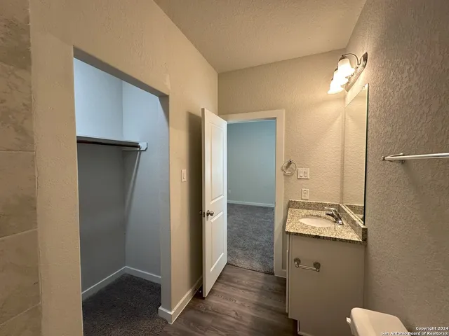 a close view of closet