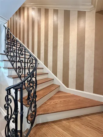 a view of wooden staircase with staircase