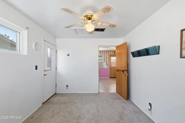 an empty room with a window