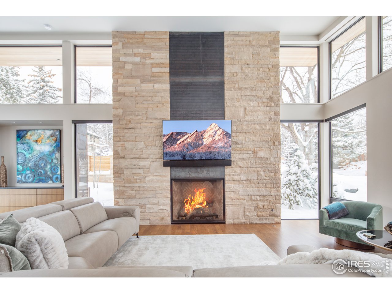 804 Euclid Avenue Boulder, CO 80302 - Photo 11 of 40 Great room has views to Sanitas and the Flatirons