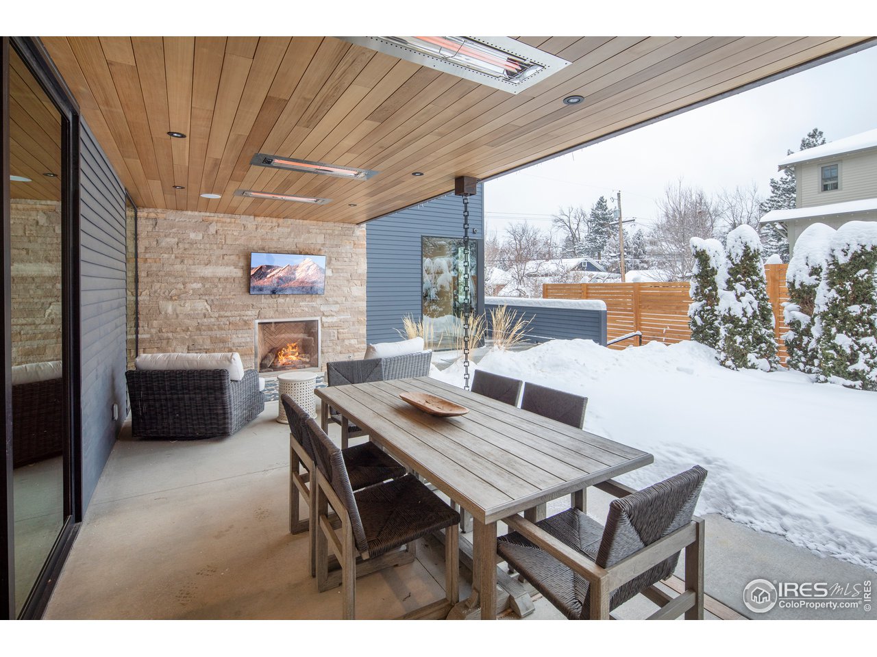 804 Euclid Avenue Boulder, CO 80302 - Photo 23 of 40 Heated Outdoor Dining w/ TV & Fireplace