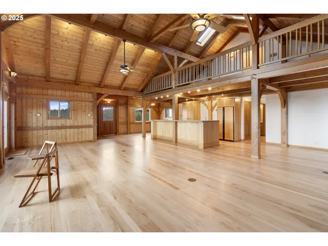 a view of a hallway with a glass door