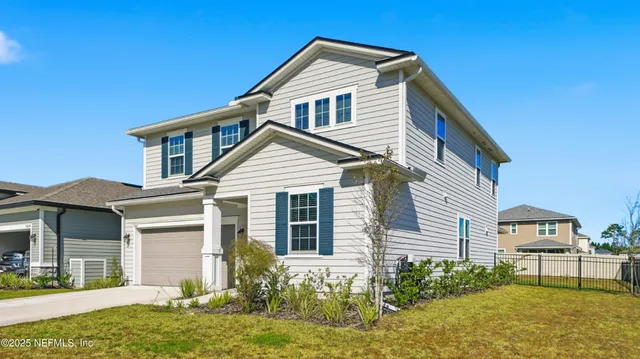 a view of gym equipment and lake view