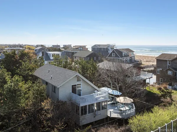 an aerial view of multiple houses