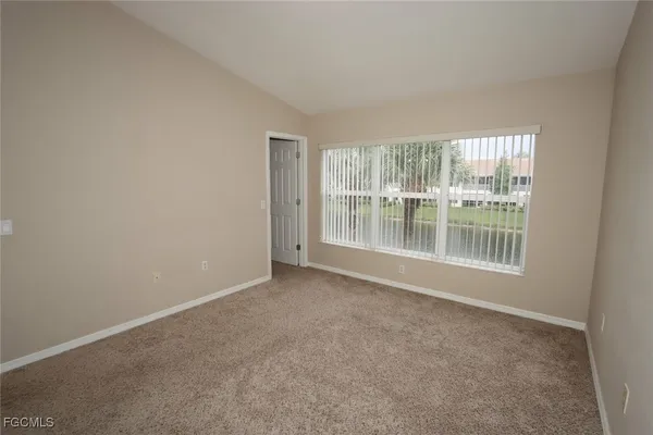 an empty room with a window
