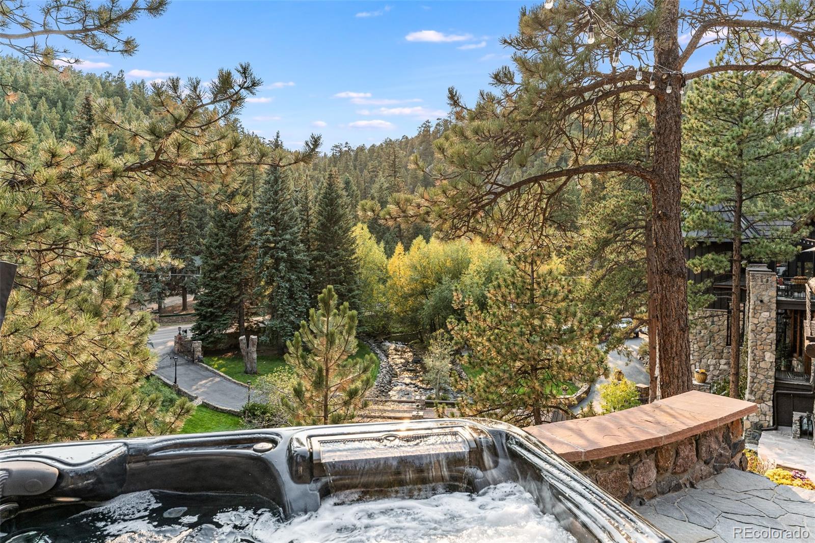30403 Upper Bear Creek Road Evergreen, CO 80439 - Photo 31 of 40 aerial view of a house with a yard