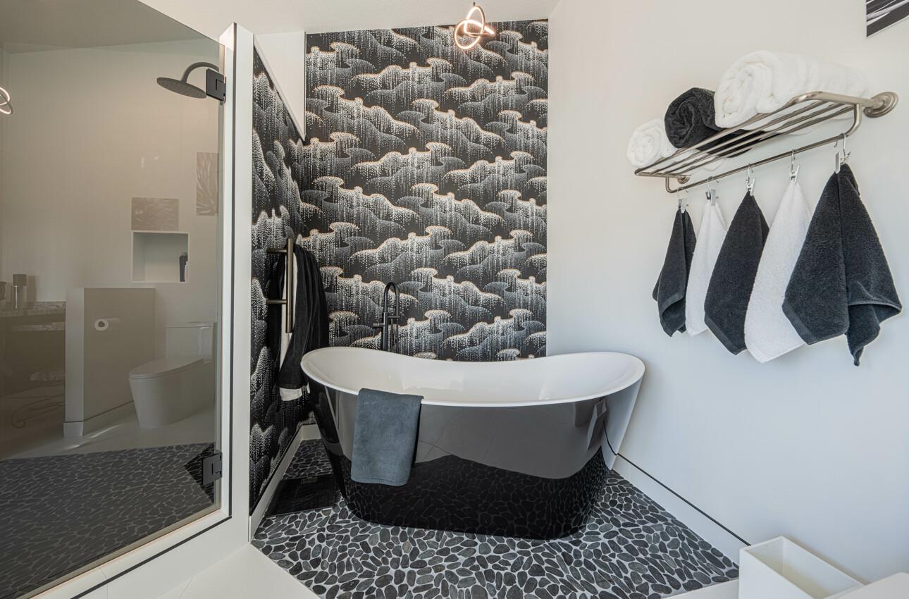 3472 Lazarro Drive Carmel, CA 93923 - Photo 22 of 35 a bathroom with a sink and a shower