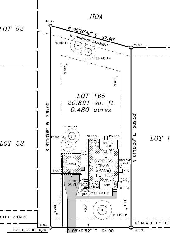 497 Woodspring Road Mount Pleasant, SC 29466 - Photo 24 of 26 165 plot plan