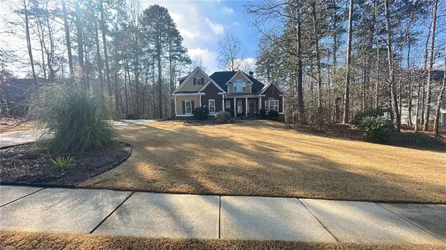 a view of large house with a street