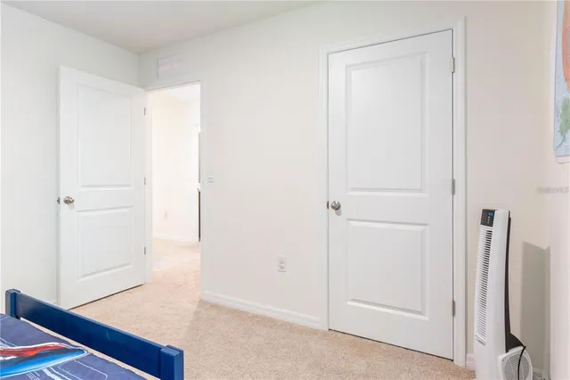 a view of hallway with walk in closet
