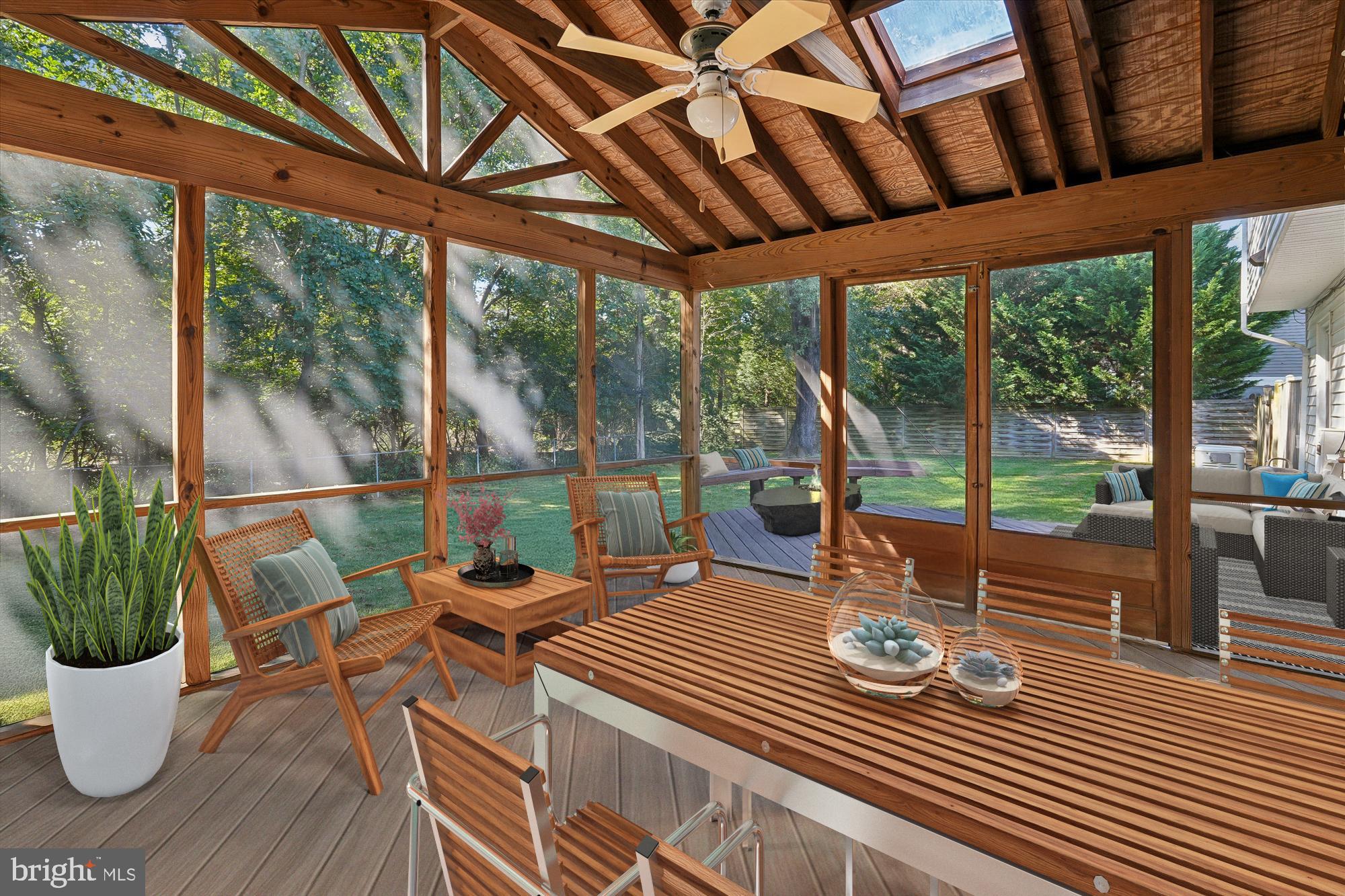 8524 Atwell Road Potomac, MD 20854 - Photo 15 of 38 Screened Porch - Virtually Staged