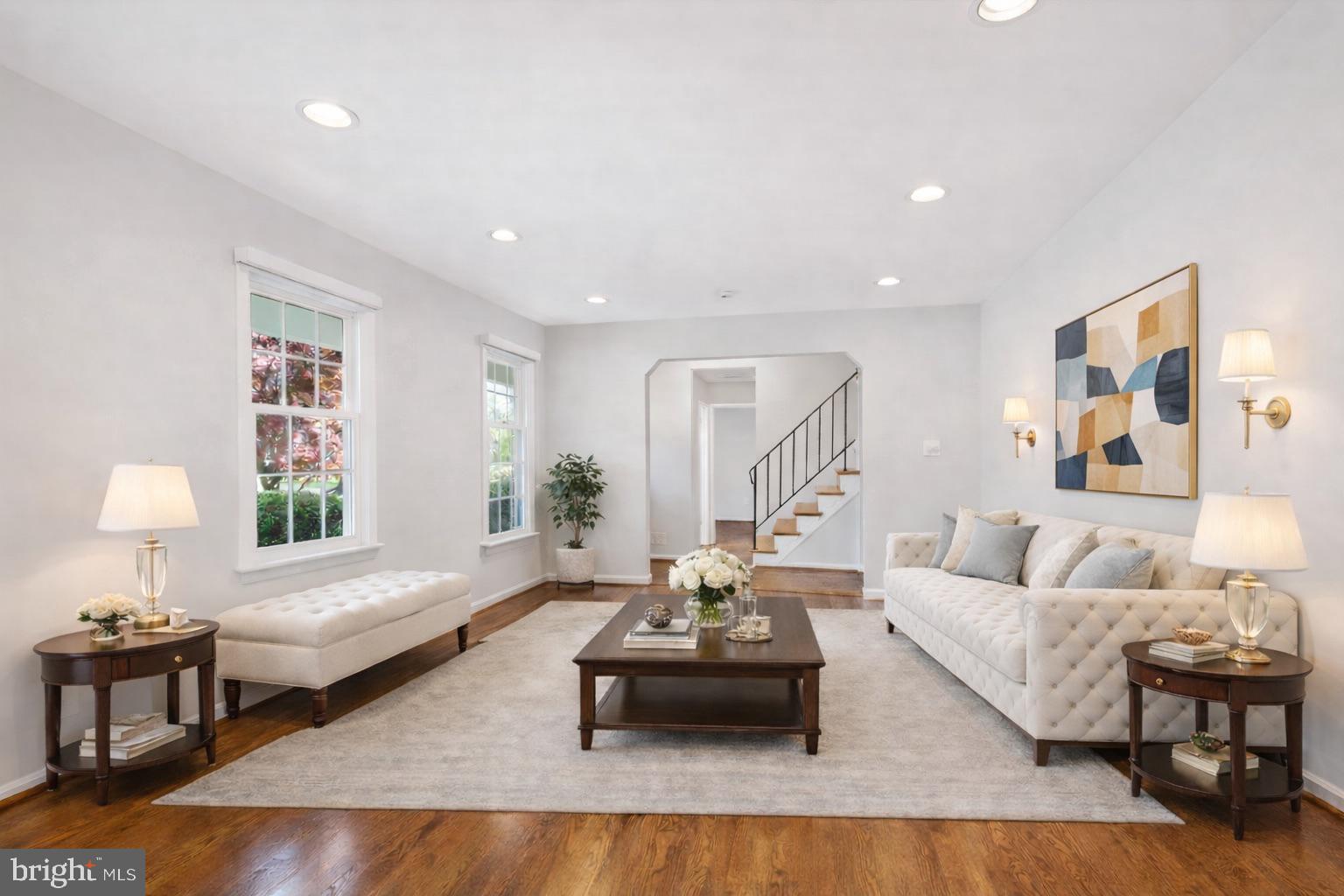 8524 Atwell Road Potomac, MD 20854 - Photo 5 of 38 Living Room - Virtually Staged