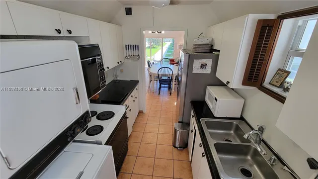 a view of a garden from a patio