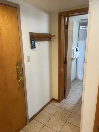 a room with a desk and chair