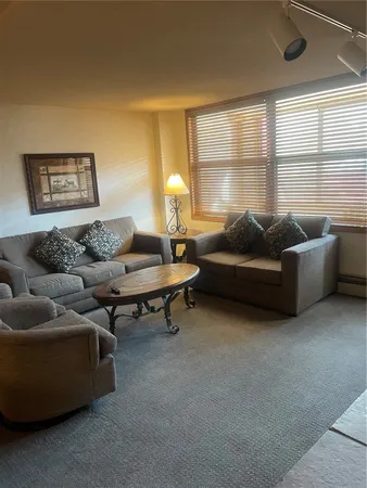 a living room with furniture and a couch