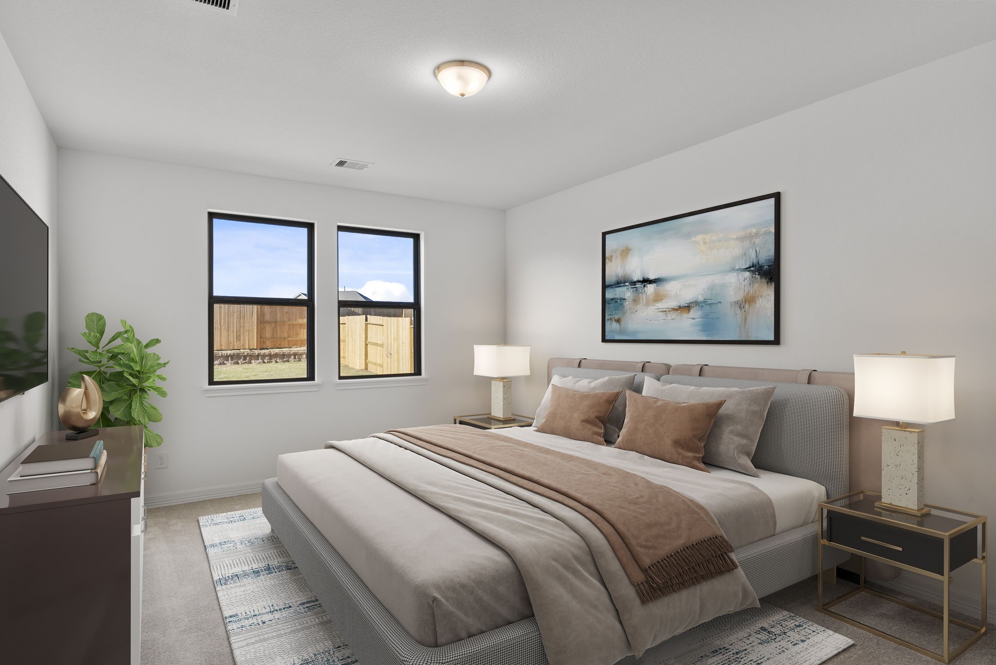 24218 Dewey Trail Magnolia, TX 77355 - Photo 10 of 38 a bedroom with a bed and a painting on the wall