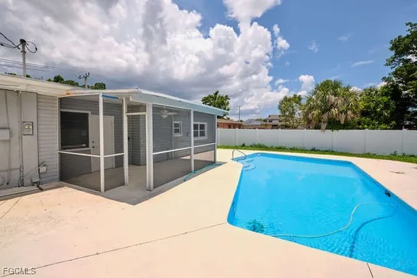 a view of swimming pool with outdoor space