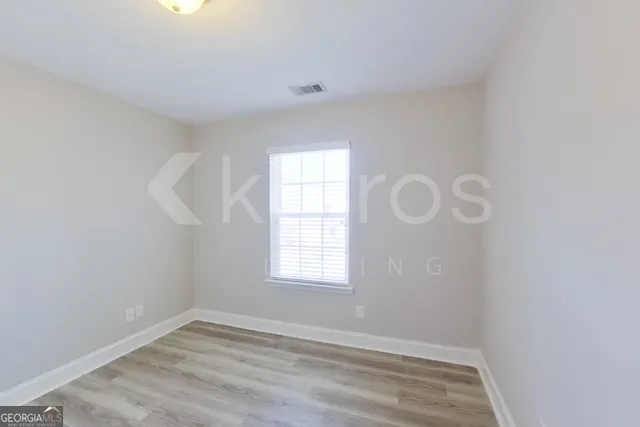 an empty room with a window