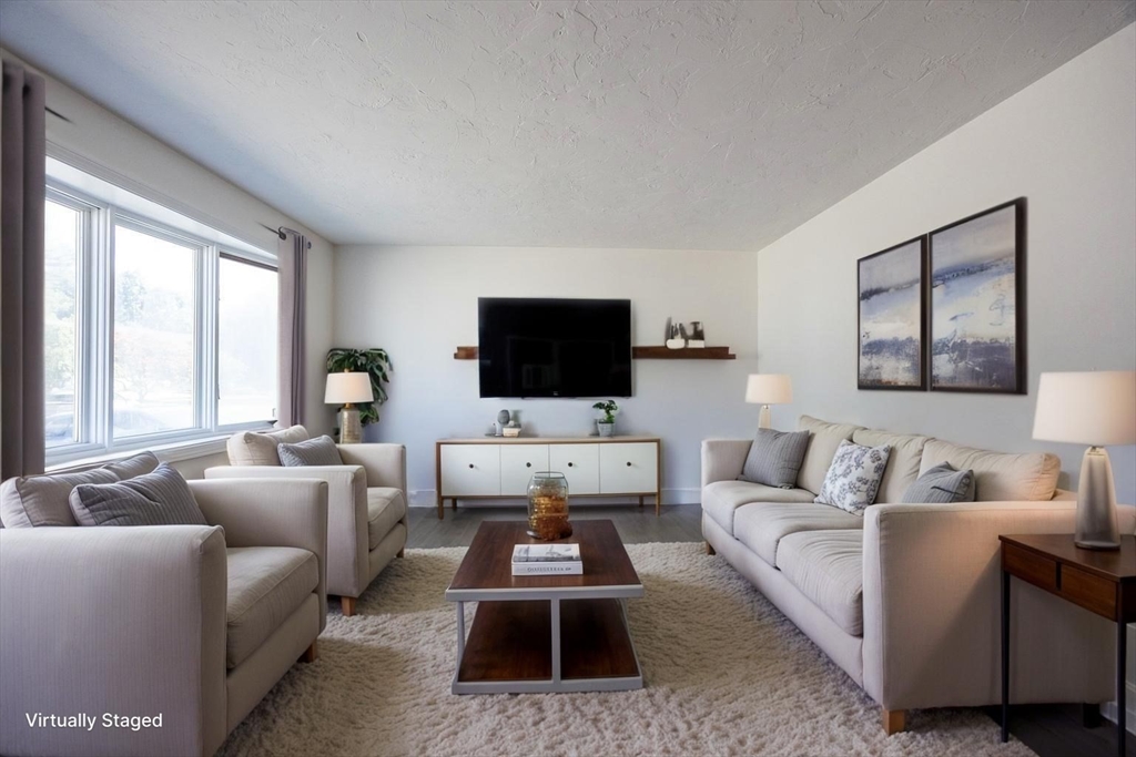 19 Cedar Square, Unit 19 Millis, MA 02054 - Photo 6 of 42 a living room with furniture and a flat screen tv