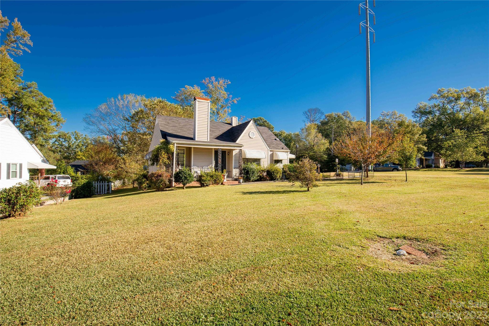 a view of a house with a swimming pool