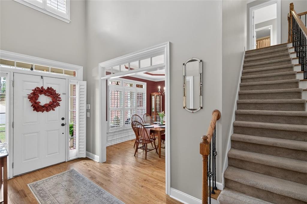 129 Dorchester Way Villa Rica, GA 30180 - Photo 4 of 65 a view of a livingroom with furniture and staircase