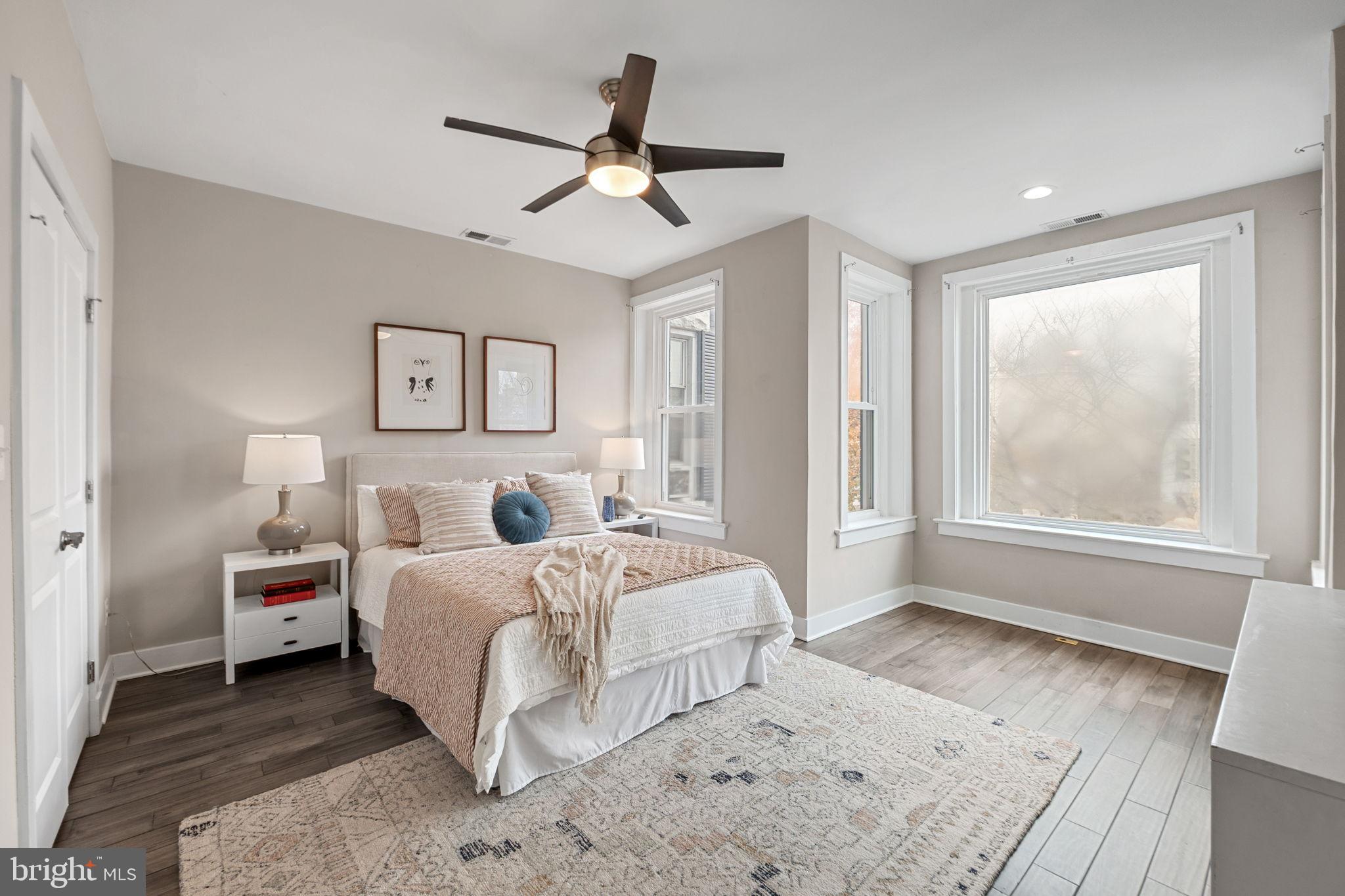 113 R Street Northeast Washington, DC 20002 - Photo 18 of 46 Serene master bedroom with natural light & charm.