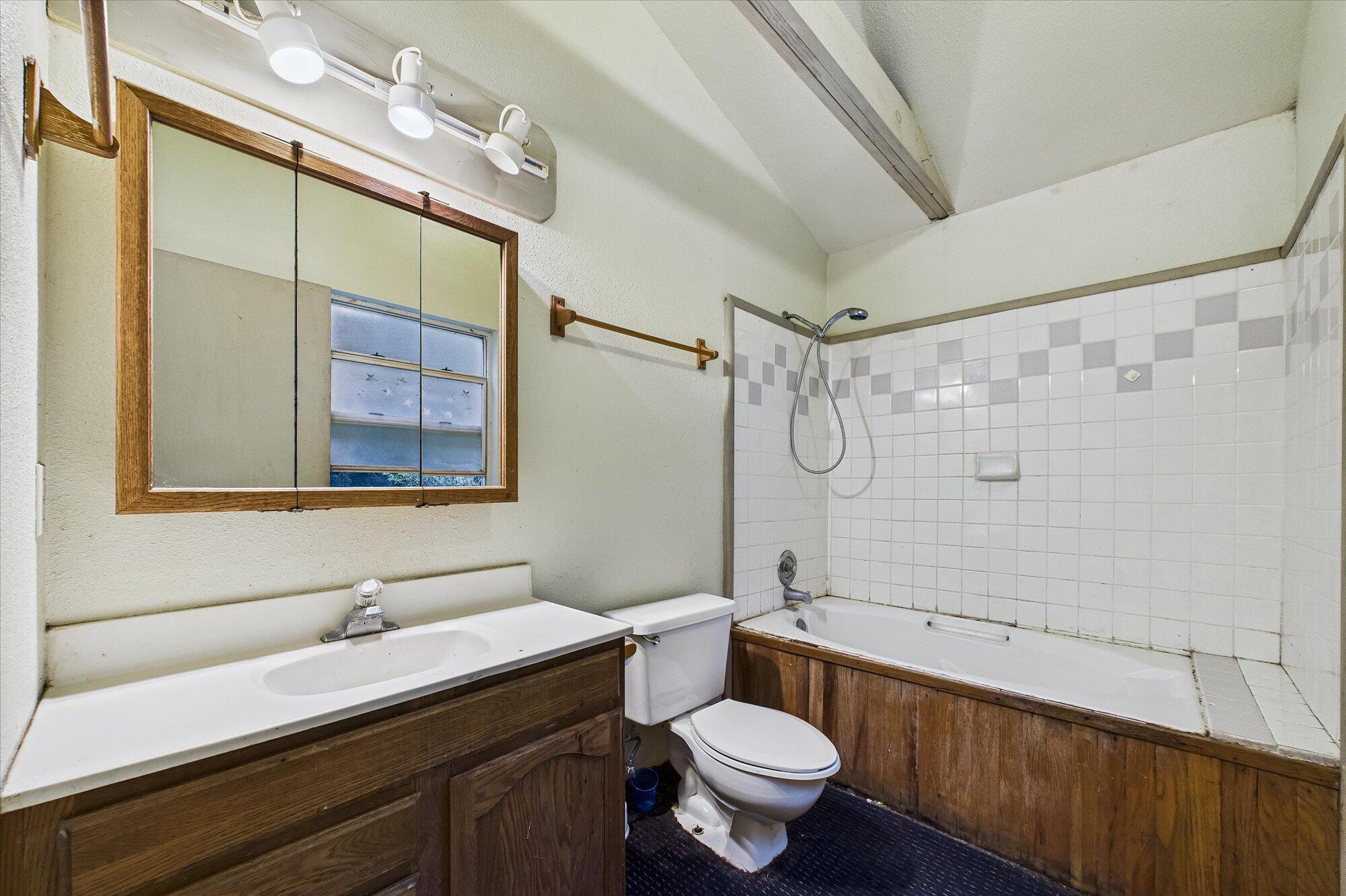 119 Sylva Street Arcata, CA 95521 - Photo 26 of 35 a bathroom with a sink a toilet and shower