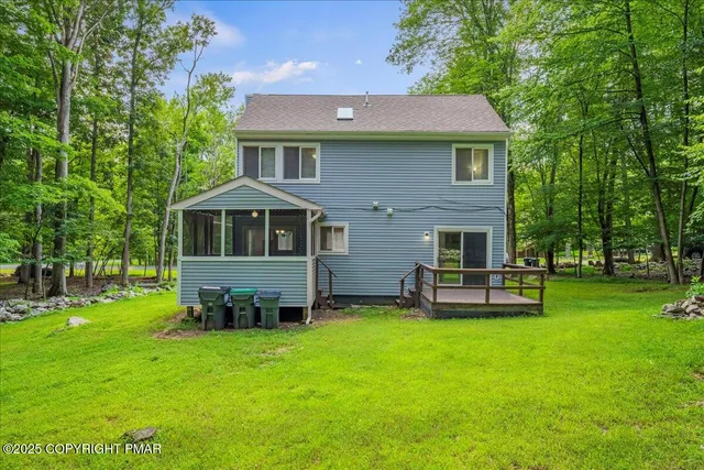 a view of a wooden deck