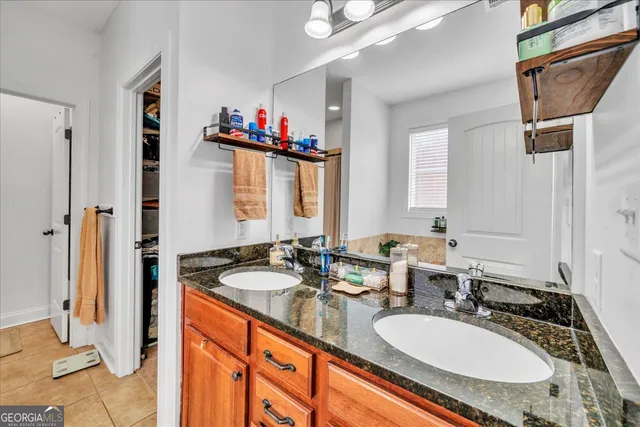 a bath tub sitting next to a window