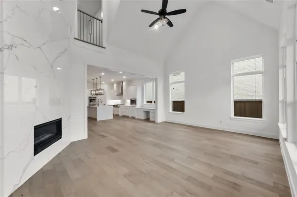 a view of a livingroom with a flat screen tv