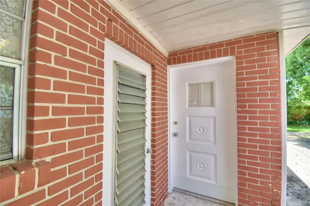 a view of a brick wall