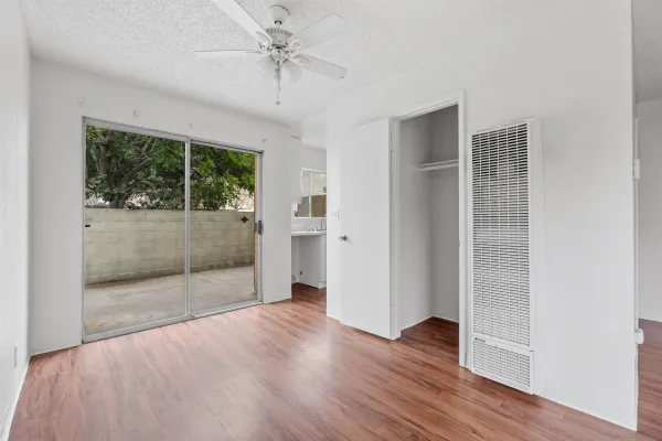 a view of hallway with front door