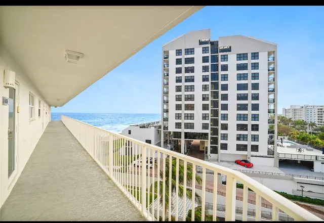 a view of city from balcony