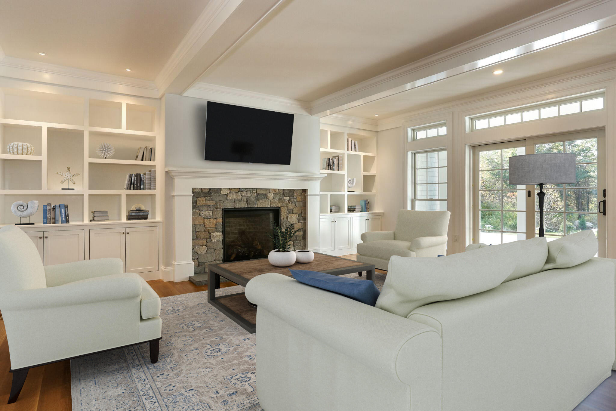 9 Jericho Road Dennis, MA 02638 - Photo 9 of 42 a living room with furniture fireplace and flat screen tv