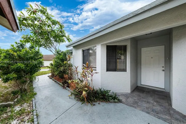 a backyard of a house