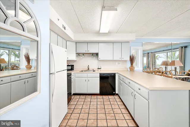 a kitchen with a sink a stove and refrigerator