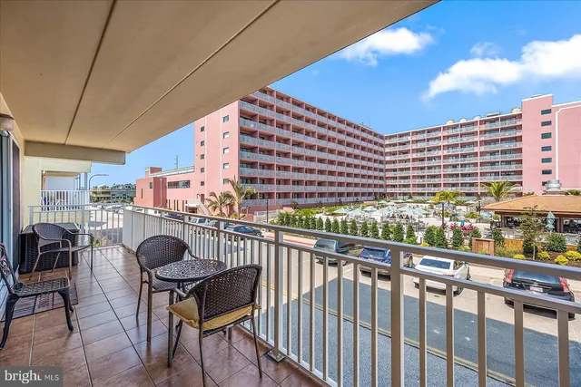 a city view from a balcony