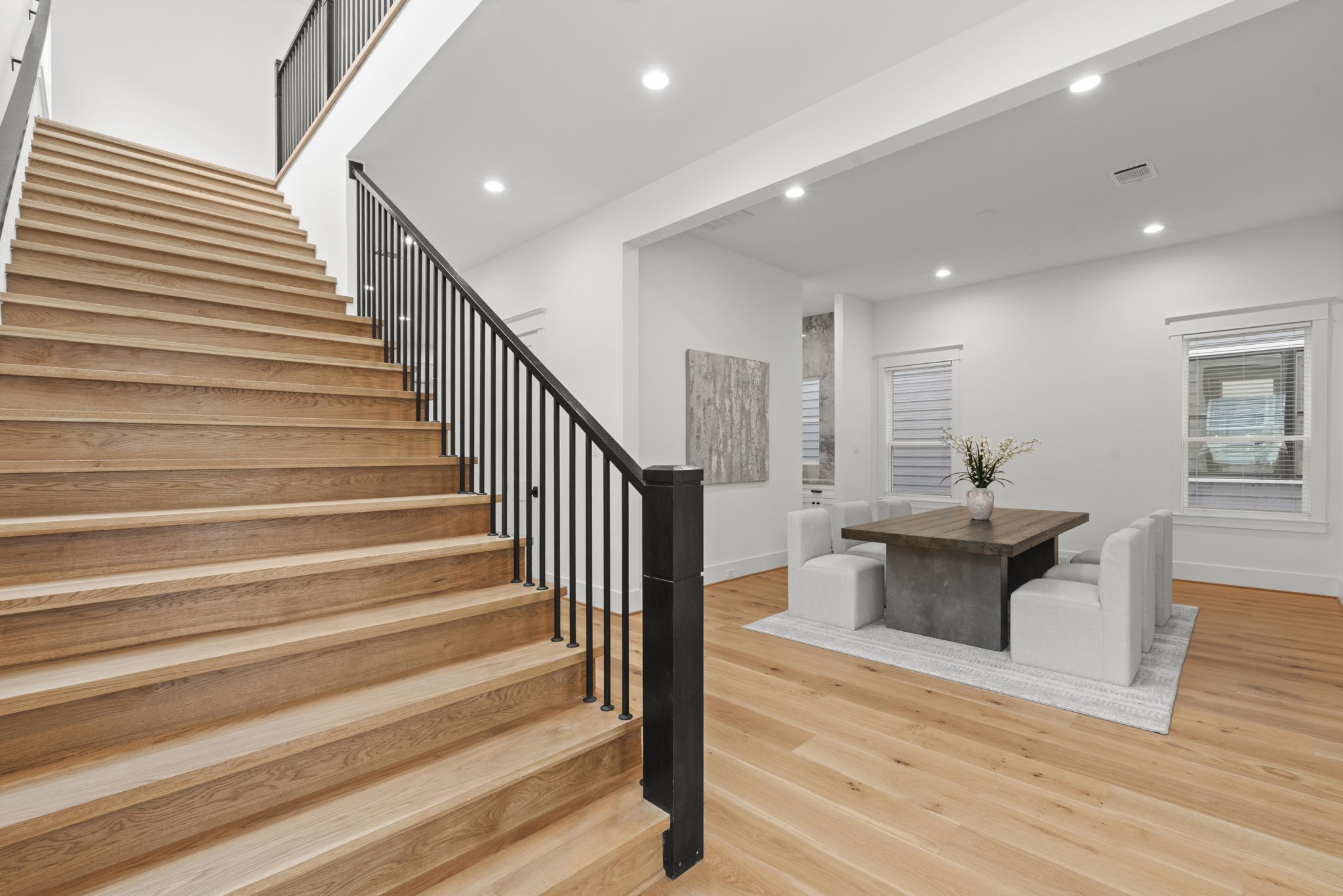 1520 Nicholson Street Houston, TX 77008 - Photo 12 of 34 a view of entryway and hall with wooden floor