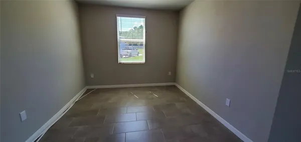 a view of a small space with window