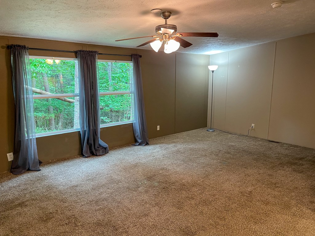 89 Kanati Trail Murphy, NC 28906 - Photo 14 of 30 a view of an empty room with windows and chandelier fan