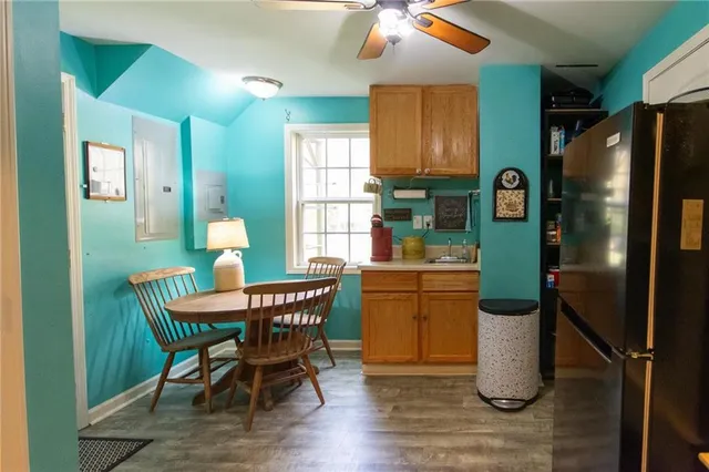 a utility room with closet dryer and washer