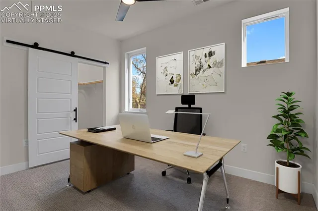 a room with furniture and window