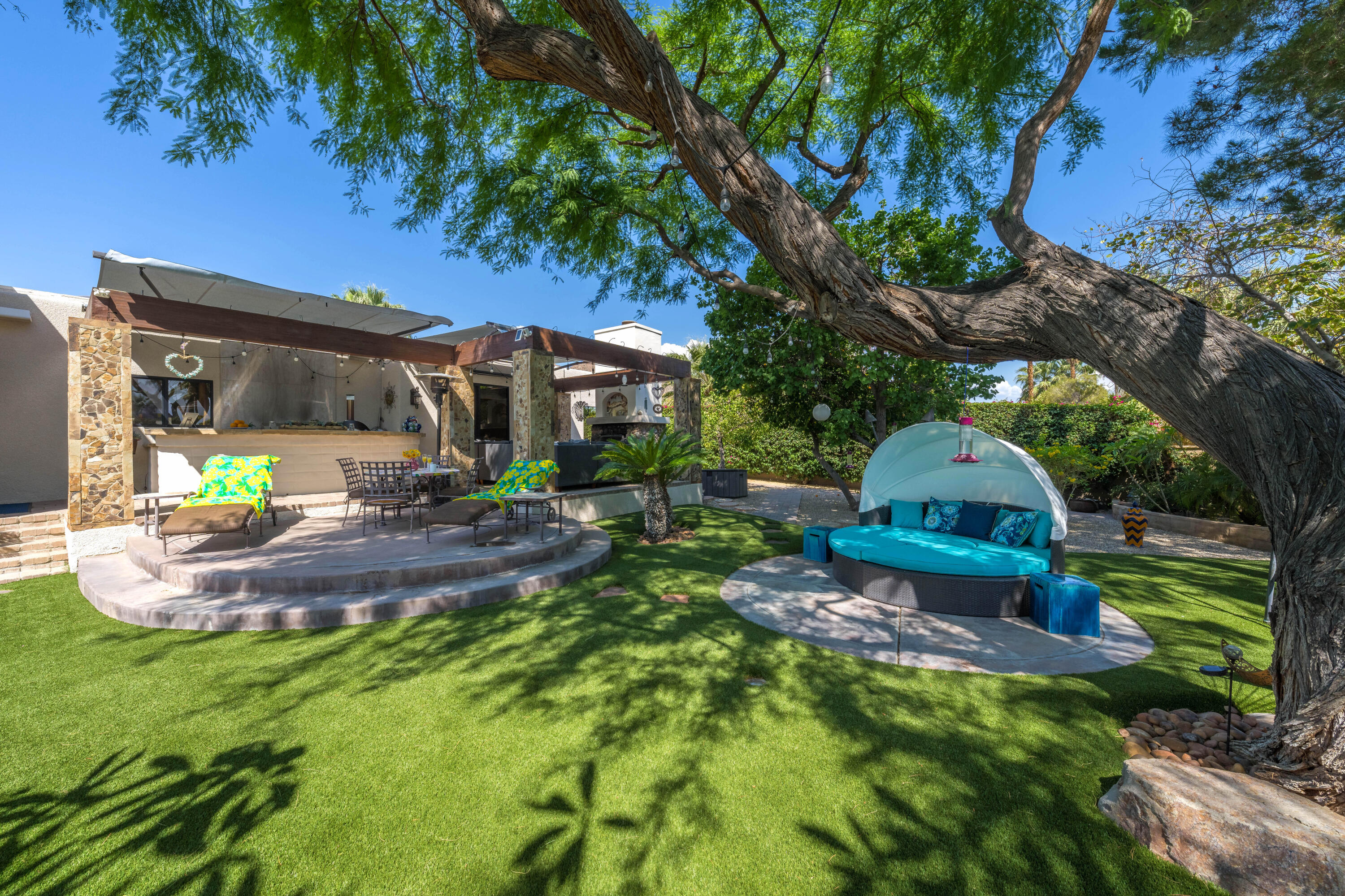 71510 San Gorgonio Road Rancho Mirage, CA 92270 - Photo 29 of 74 a view of a backyard with a garden and plants