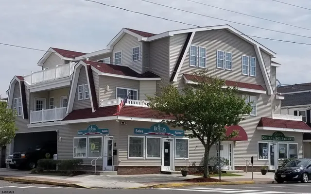 a front view of a building