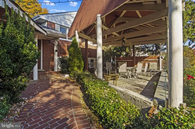 a view of a house with a patio