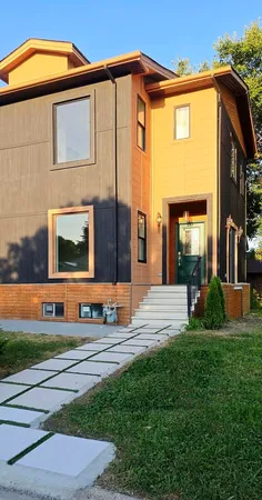 a front view of house with yard