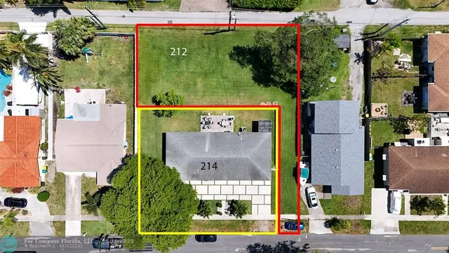 an aerial view of multiple house