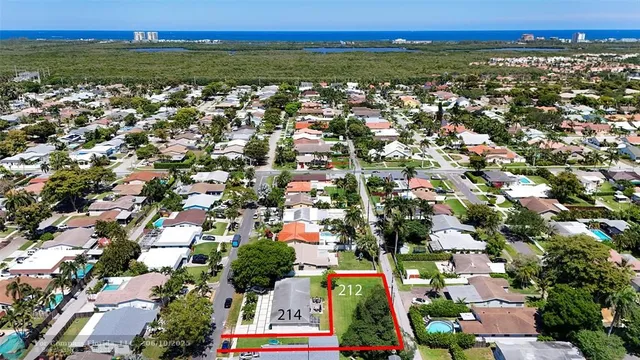 an aerial view of multiple house