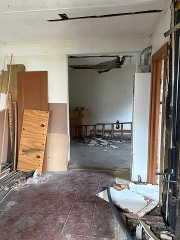 a view of a livingroom with a window